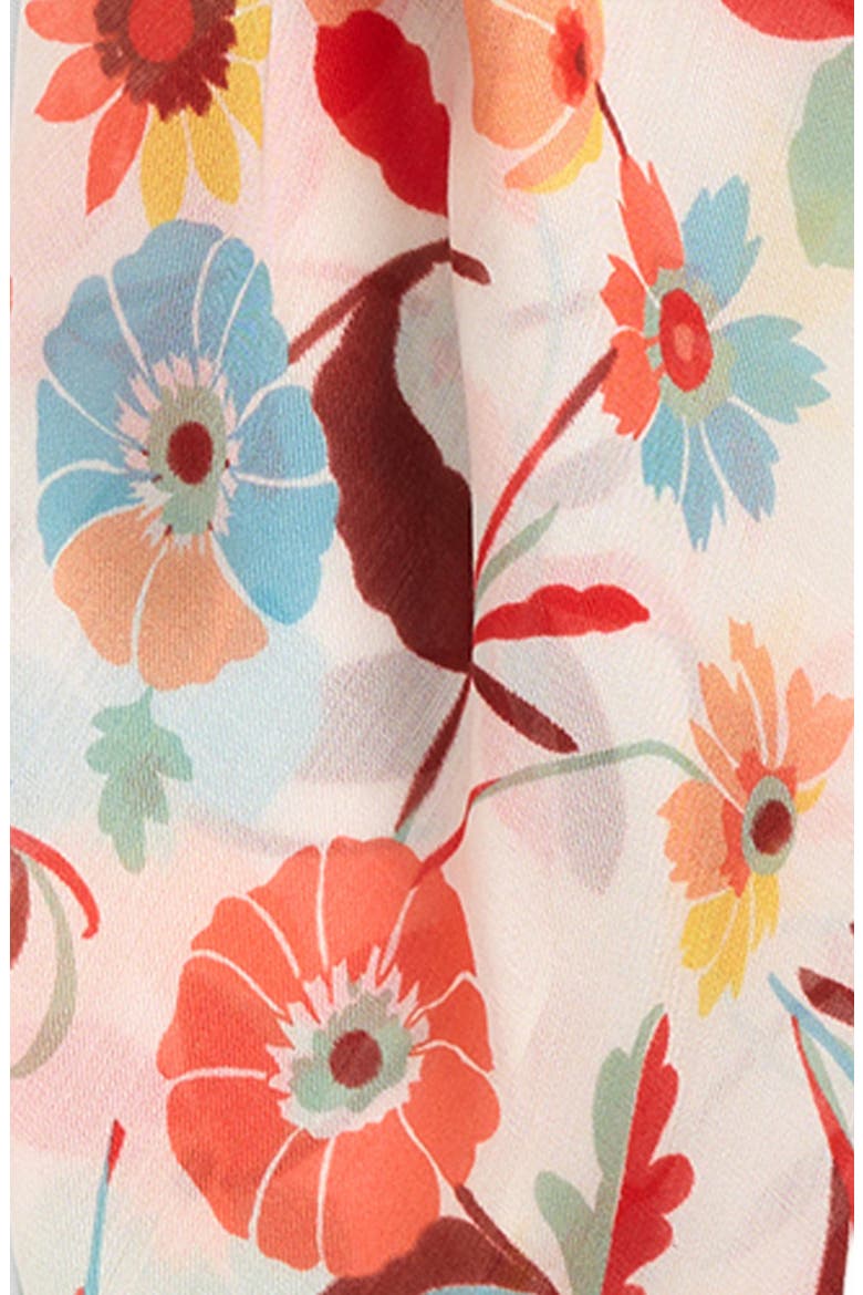 Falling Flowers Wrap, Alternate, color, WHITE MULTI