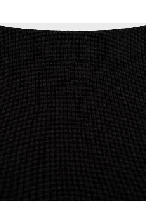 Mango Lulu Fine Knit Midi Skirt In Black