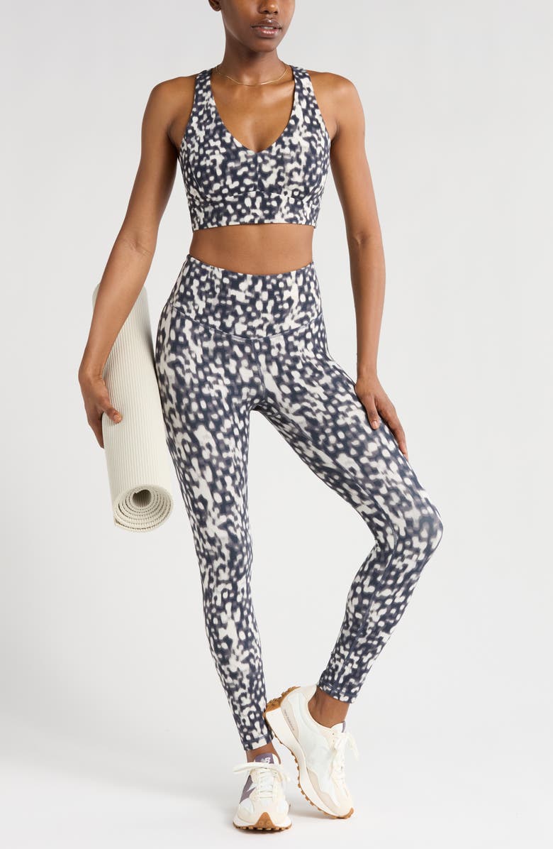 Zella Studio Luxe V-Neck Sports Bra, Alternate, color, 