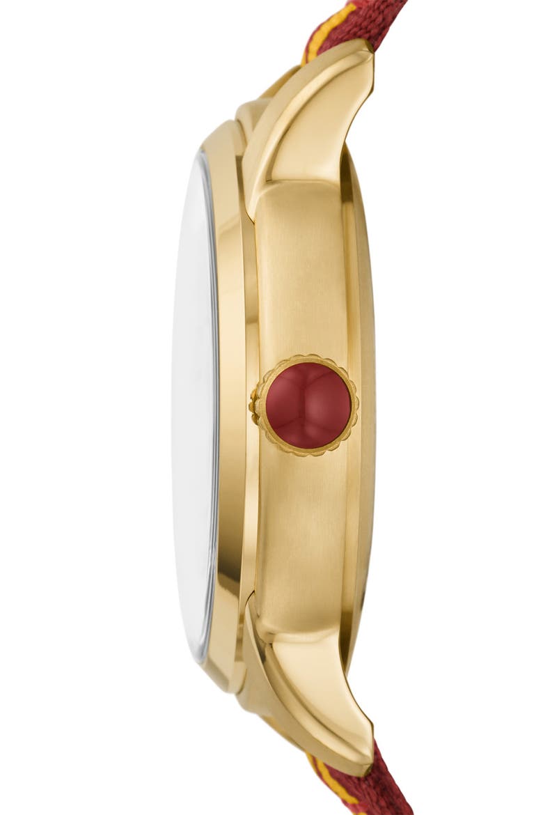 x Harry Potter™ Limited Edition Gryffindor™ Hogwarts™ House Strap Watch, 40mm, Alternate, color, GOLD/RED