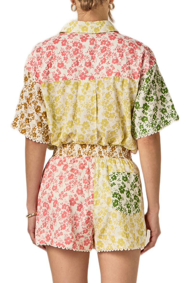 Colorblock Lace Trim Shirt, Alternate, color, MULTI