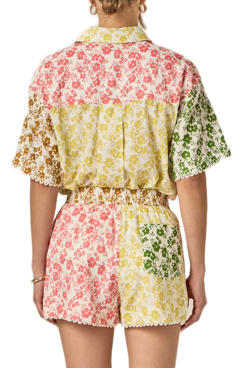 English Factory Colorblock Lace Trim Shirt, Alternate, color, Multi