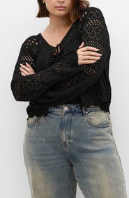 City Chic Love Open Stitch Cardigan