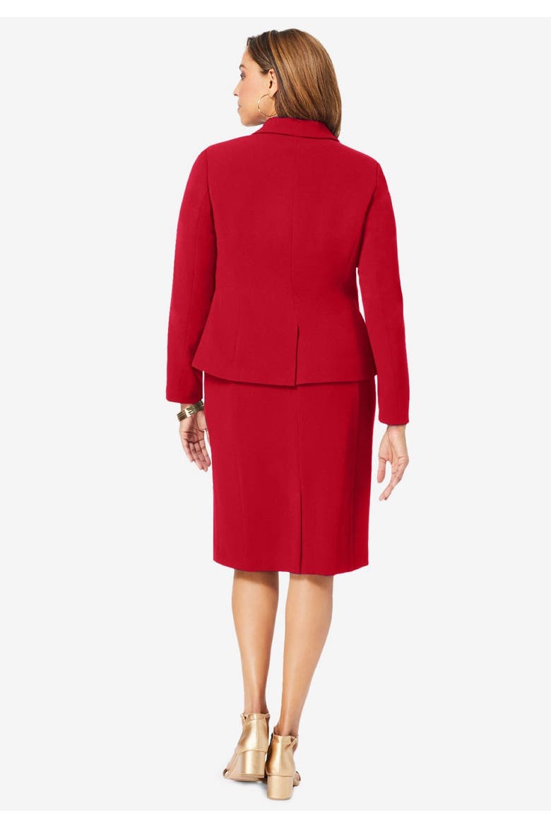Stretch Crepe Single Breasted Jacket Dress, Alternate, color, AZURE MIST