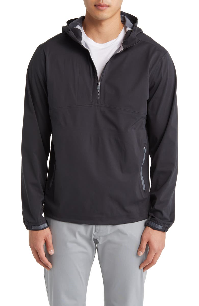 Peter Millar Kinetic Performance Waterproof Half-Zip Hoodie, Main, color, 