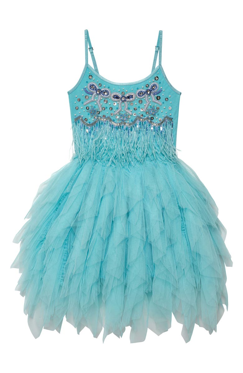 Tutu Du Monde Kids' Putting on the Glitz Embellished Tutu Party Dress, Main, color, Blue Radiance