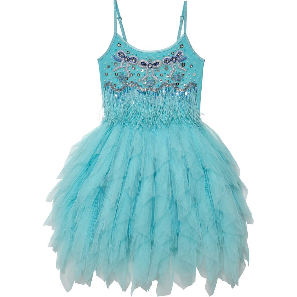 Shop Tutu Du Monde Kids' Putting On The Glitz Embellished Tutu Party Dress In Blue Radiance
