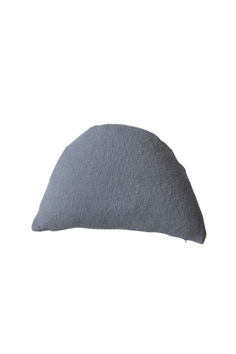 Woven Cotton Slub Half Moon Throw Pillow, Grey, Main, color, Grey