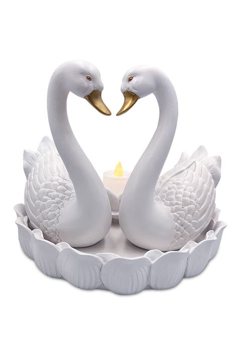 Elegance In Union Swan Couple Figurine