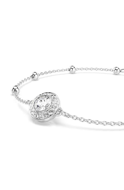 Swarovski Swaroski Una Angelic Rhodium Plated Bracelet In Silver