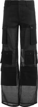 Alice + Olivia Olympia Mr. Baggy Sheer Cargo Pants