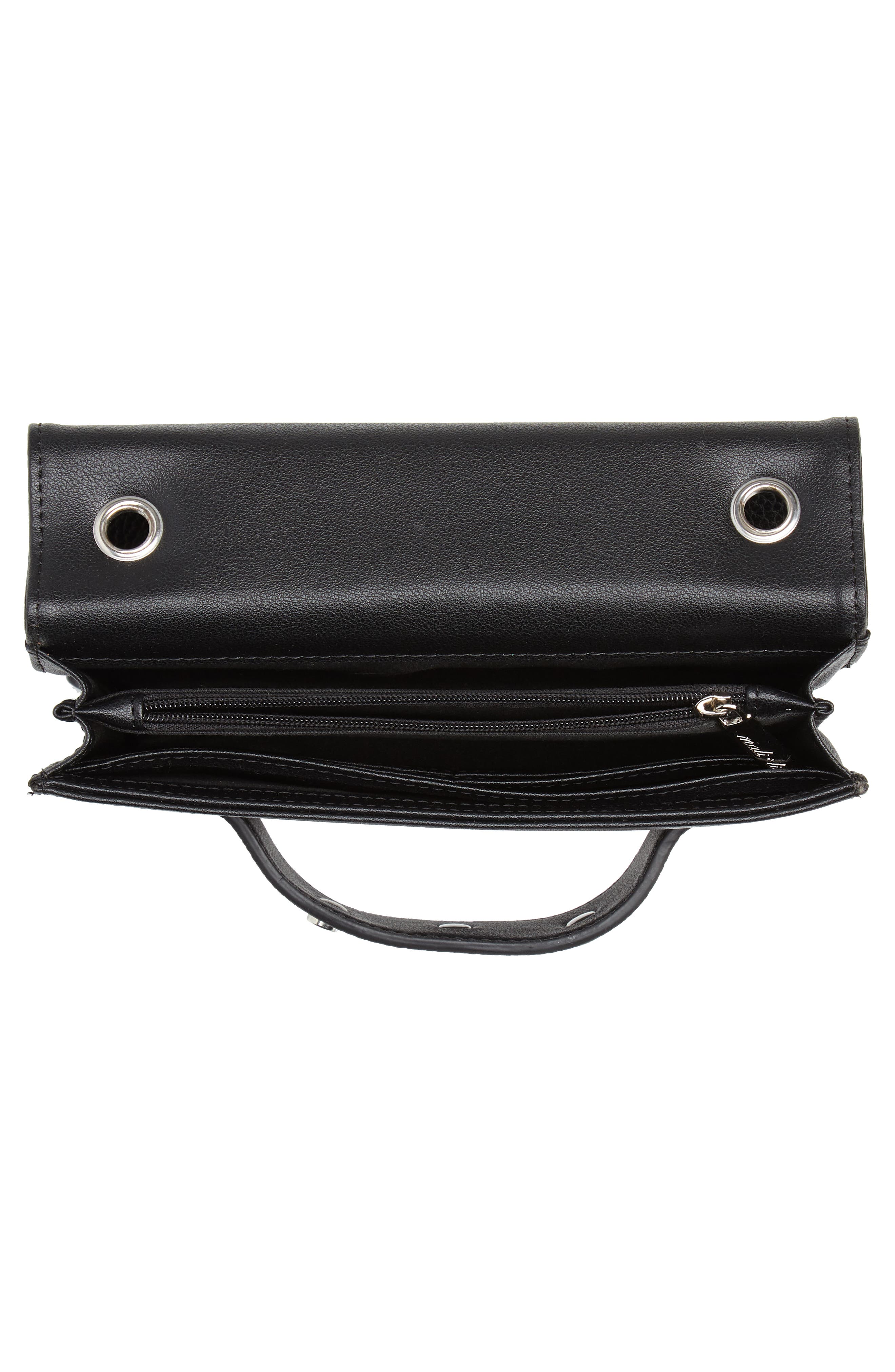 Jane Studded Vegan Leather Crossbody Bag, Alternate, color, BLACK