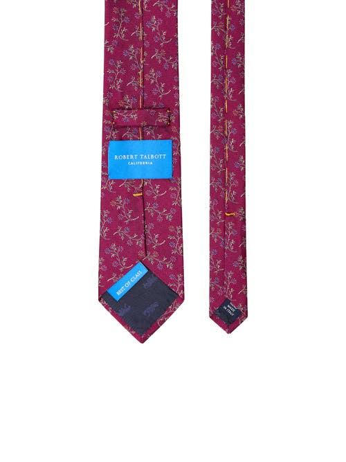 Robert Talbot Robert Floral Vine Best Of Class Necktie In Pink