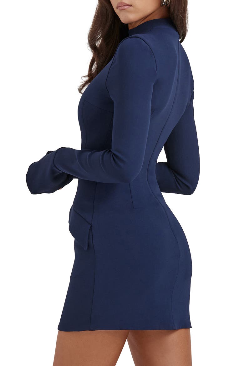 Mahalia Long Sleeve Minidress, Alternate, color, SPRUCE BLUE