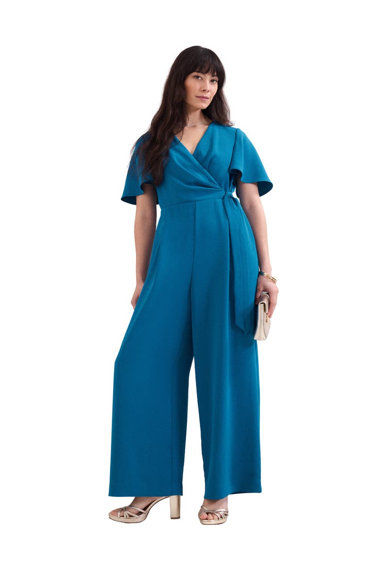Julissa V-Neck Jumpsuit, Main, color, Blue