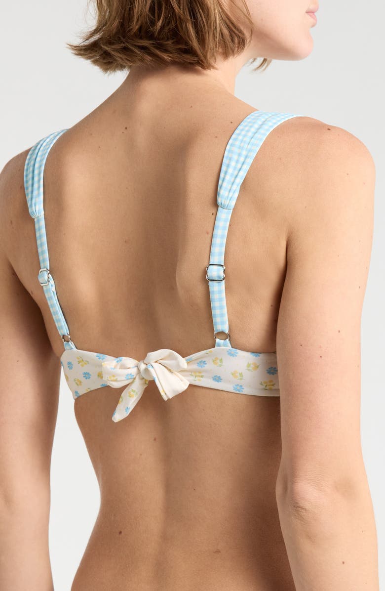Dippin Daisys Verona Underwire Bikini Top, Alternate, color, Meadow/ Blue Gingham