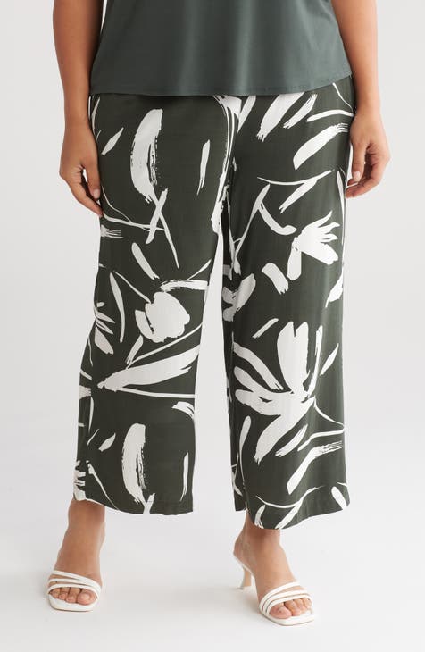 Crop Wide Leg Palazzo Pants (Plus)