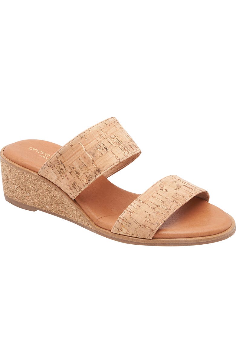 André Assous Gwenn Wedge Sandal, Main, color, Natural
