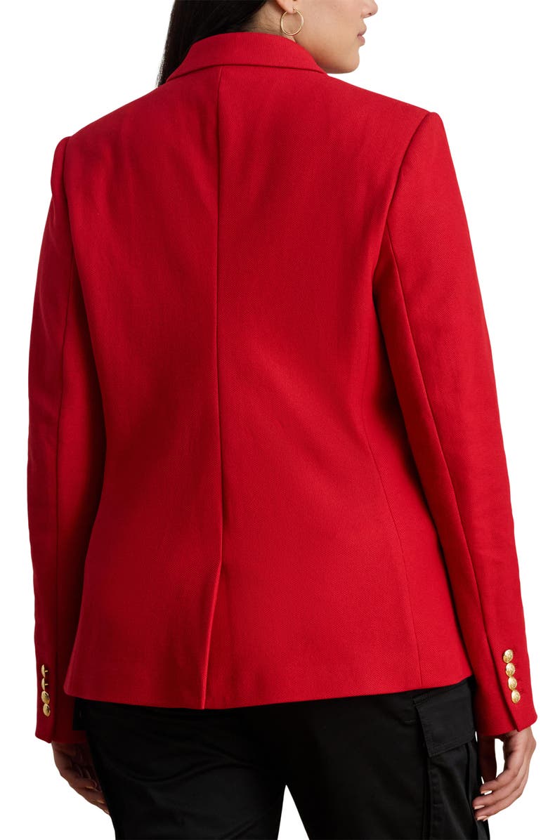 Lauren Ralph Lauren Bullion Jacquard Blazer, Alternate, color, Ralph Red