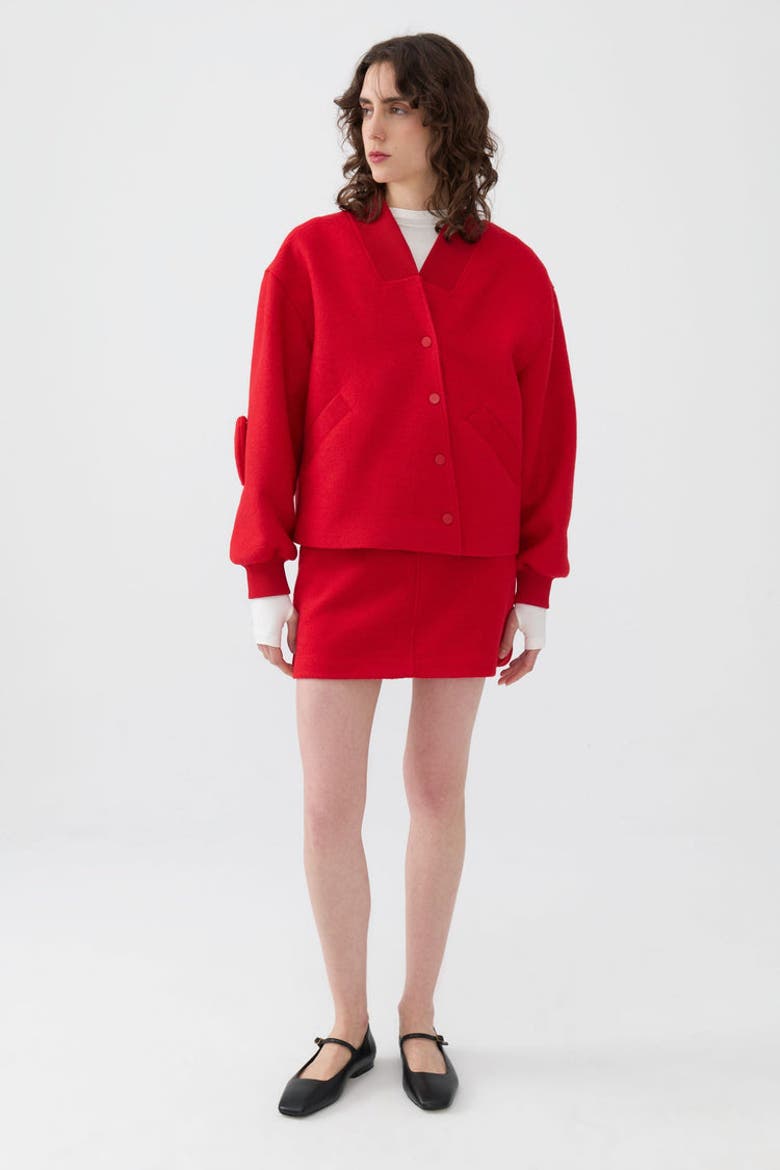 Cachet Mini Skirt, Alternate, color, Red