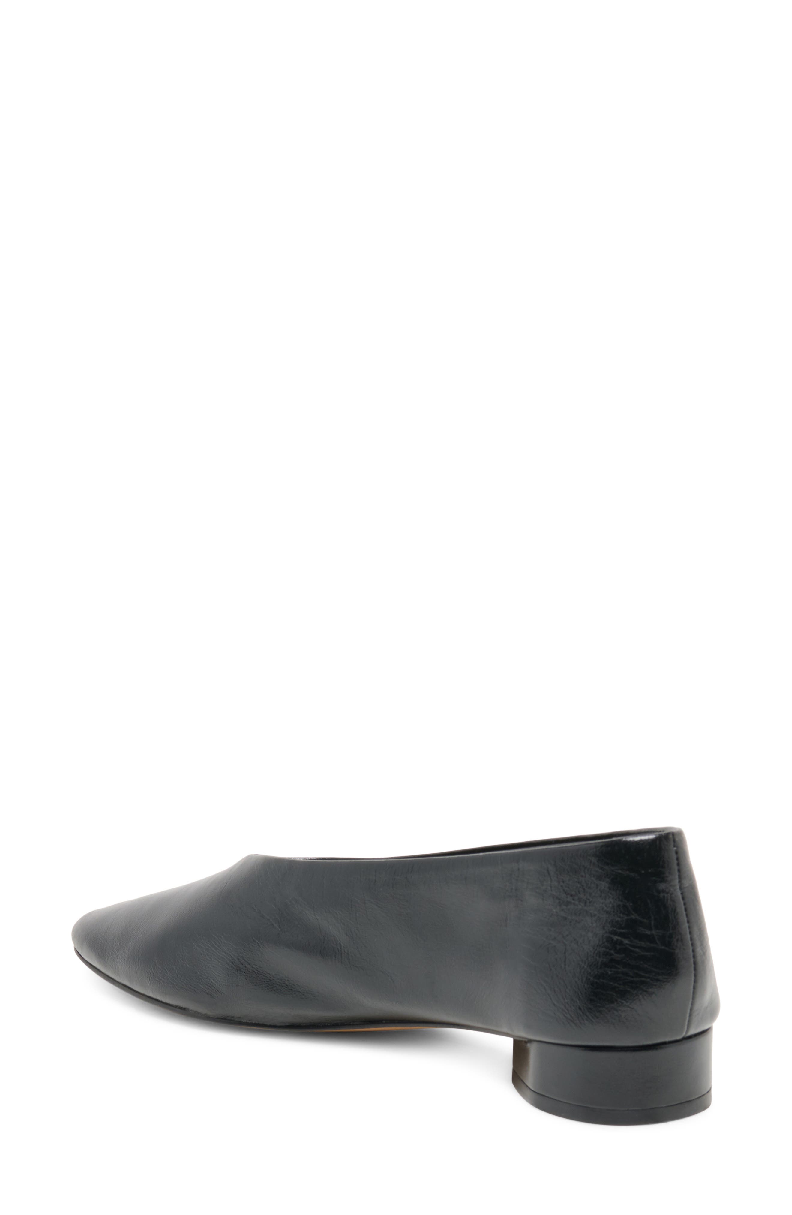 Andey Leather Flat, Alternate, color, BLACK LEATHER