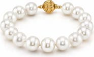 The Pearl Source 10-11mm White South Sea Pearl Bracelet - Premier AAAA Quality