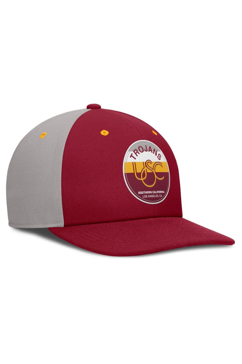 Men's Nike Cardinal/Gray USC Trojans Prep Pro Performance Snapback Hat, Alternate, color, Cardinal