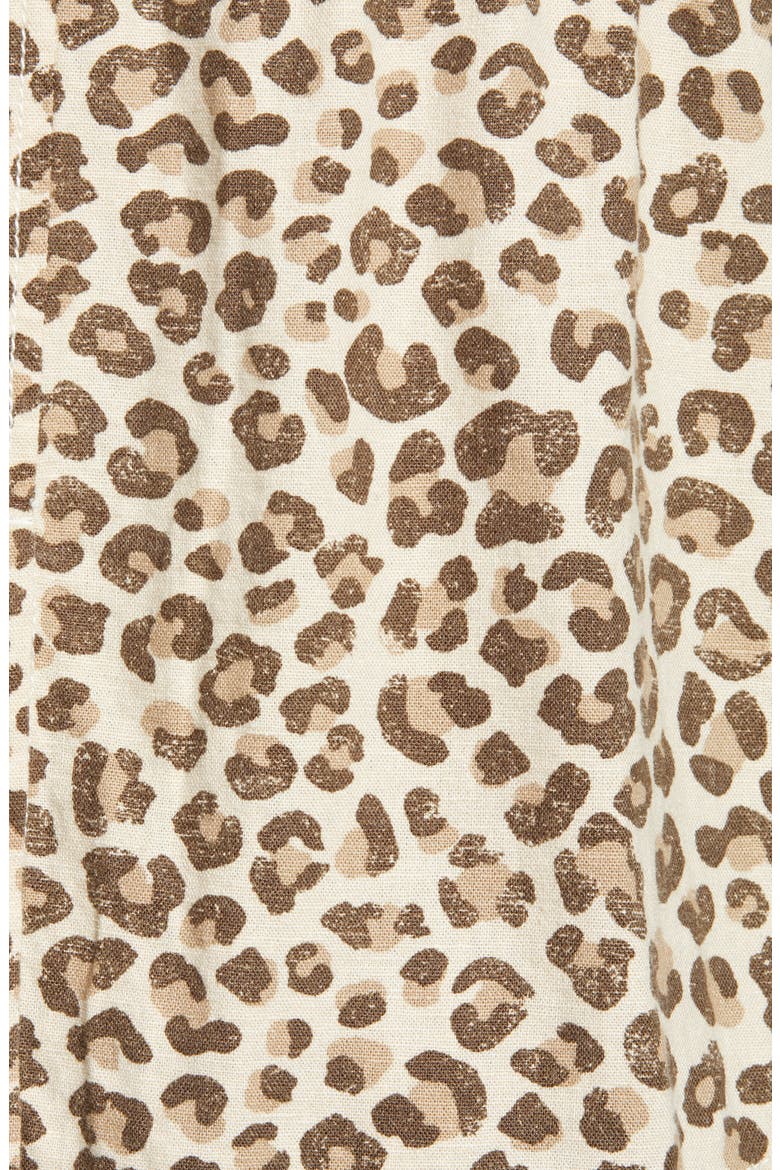 Cinch Waist Linen Blend Utility Jacket, Alternate, color, BEIGE OYSTER LEOPARD DISTRESS