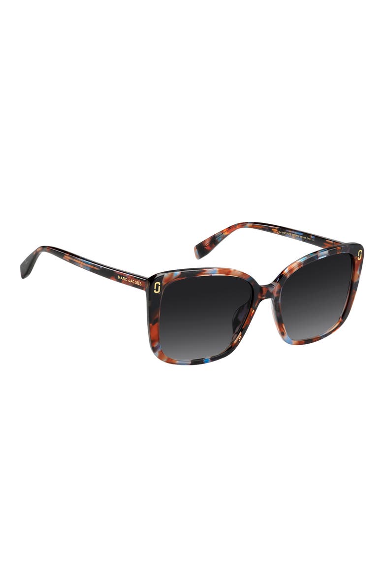 56mm Gradient Butterfly Sunglasses, Alternate, color, BROWN BLUE HAVANA/ DARK GREY