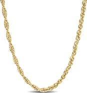DELMAR 3.7mm Singapore Chain Necklace