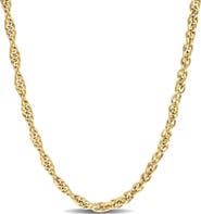 DELMAR 3.7mm Singapore Chain Necklace