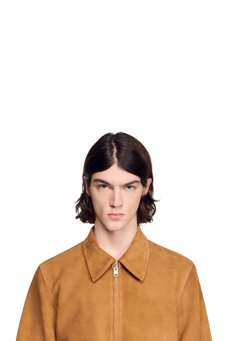 Goat leather jacket, Alternate, color, Cognac