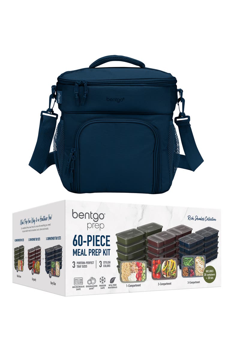 60-Piece Meal Prep & Lunch Bag Set, Main, color, RICH SHADES