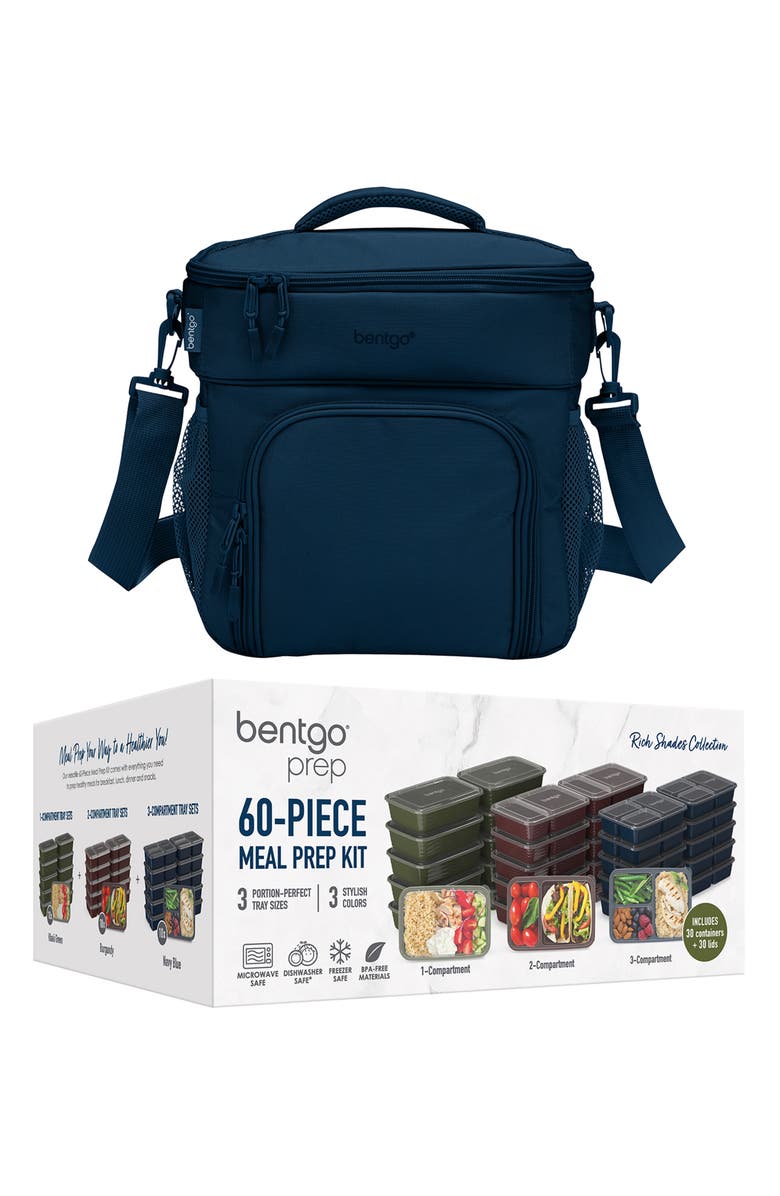 BENTGO 60-Piece Meal Prep & Lunch Bag Set, Main, color, Rich Shades