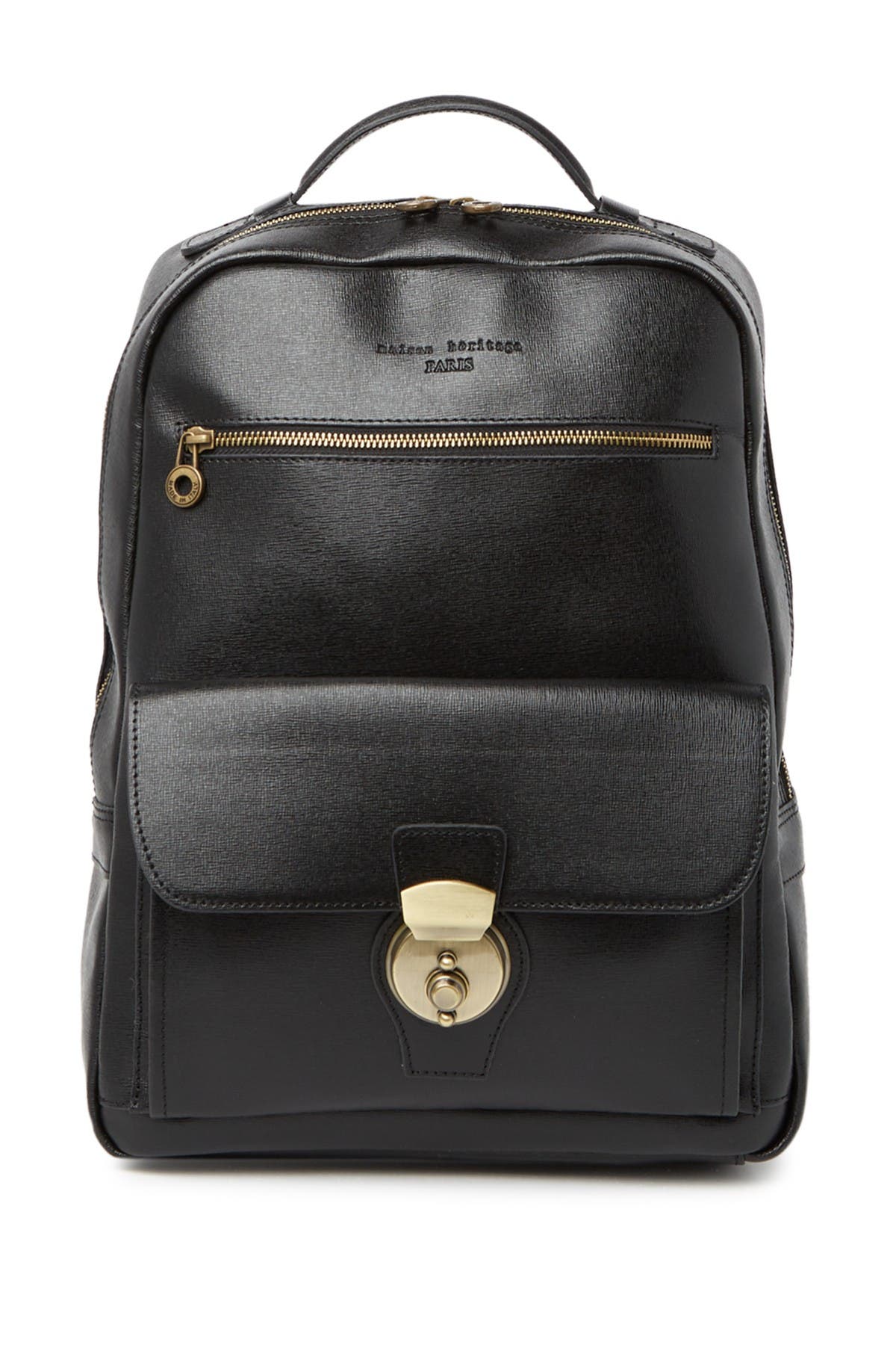 MAISON HERITAGE Leather Backpack, Alternate, color, 