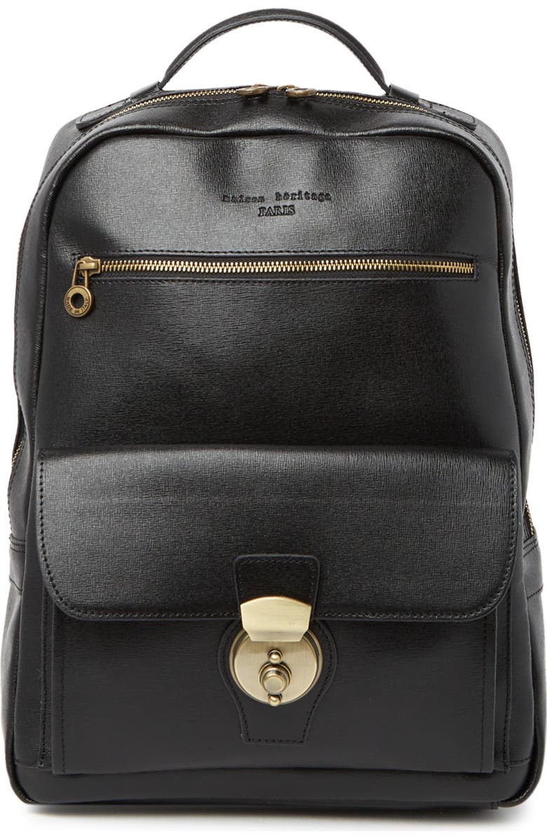 MAISON HERITAGE Leather Backpack, Alternate, color,