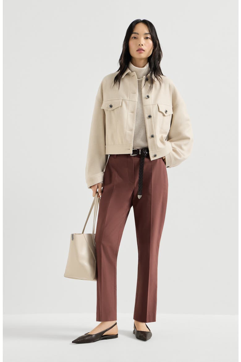 Cigarette trousers, Alternate, color, Bordeaux