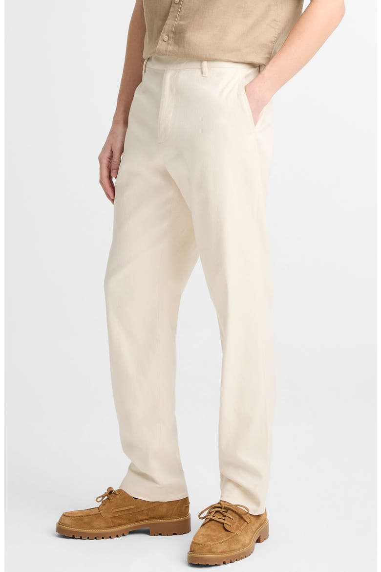 Owen Linen & Cotton Blend Extended Tab Pants, Alternate, color, BONE
