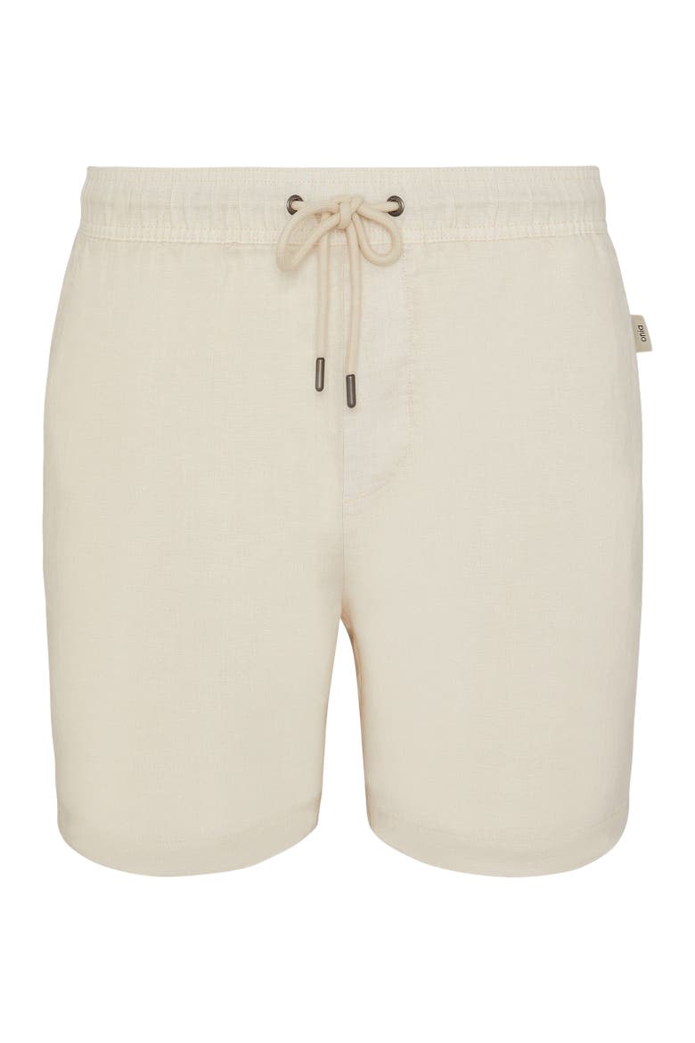 Pigment Dye Linen Pull On Short, Alternate, color, Bone