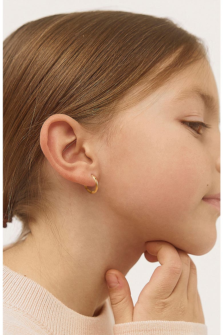14k The Tiny Hoop Earrings, Alternate, color, Gold