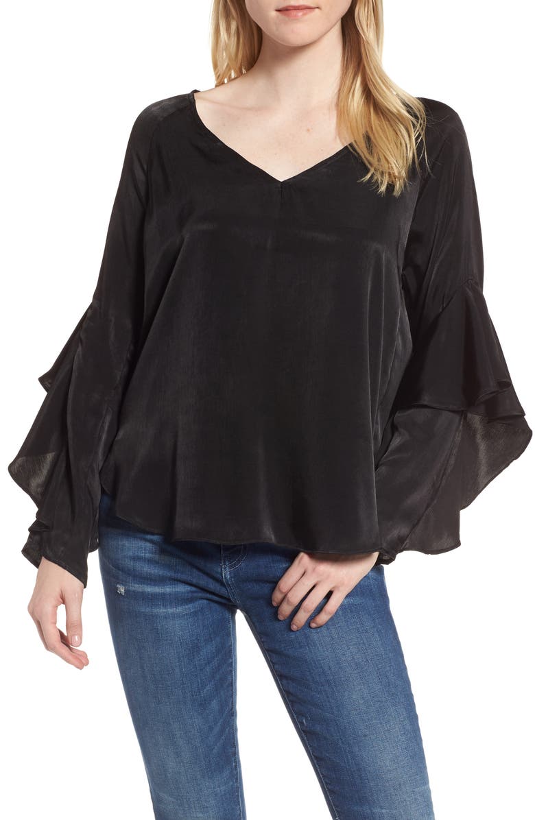 Chelsea28 Ruffle Sleeve Blouse, Main, color,