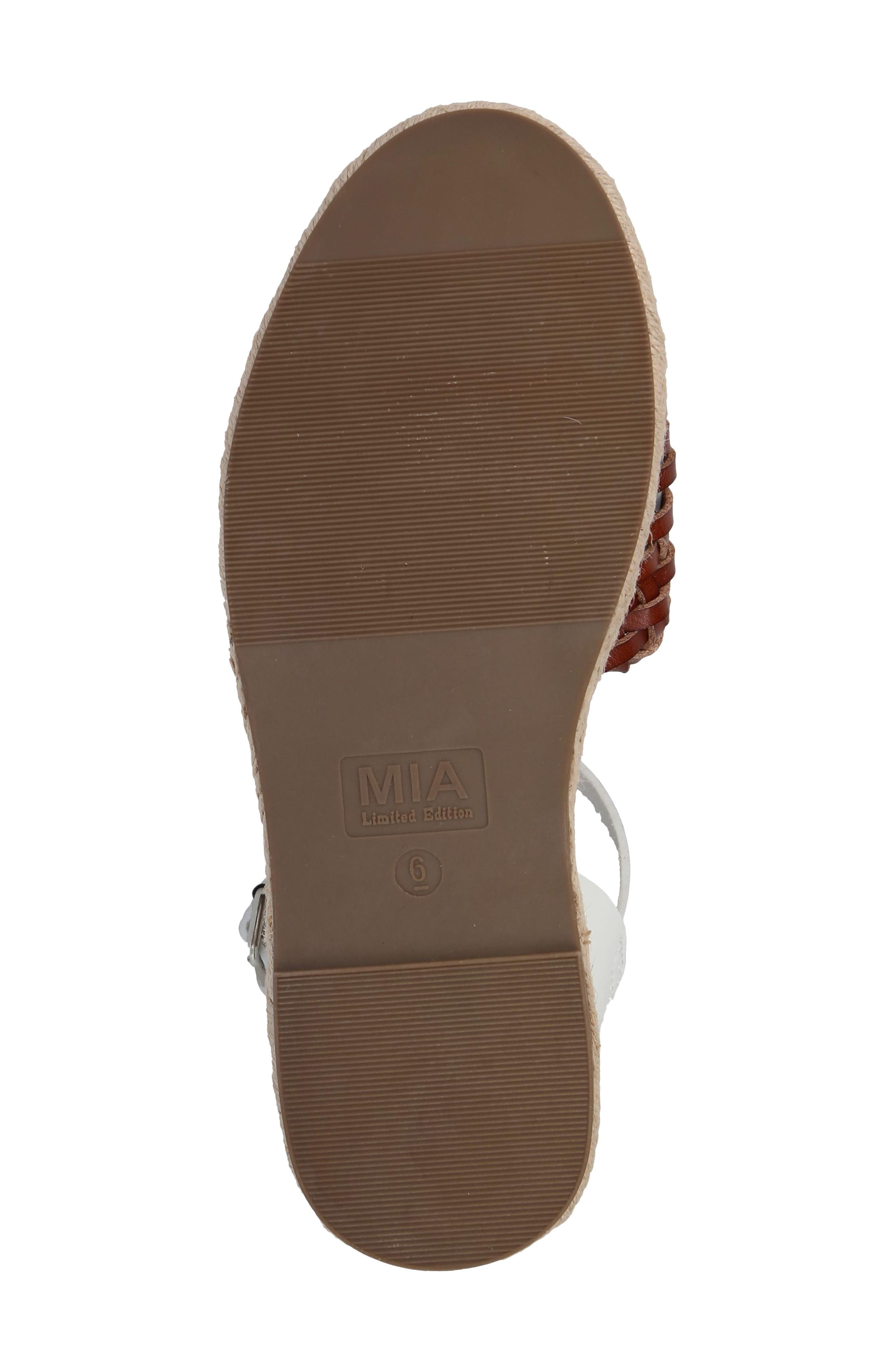 MIA Eshani Ankle Strap Espadrille Sandal, Alternate, color, White/ Cogn