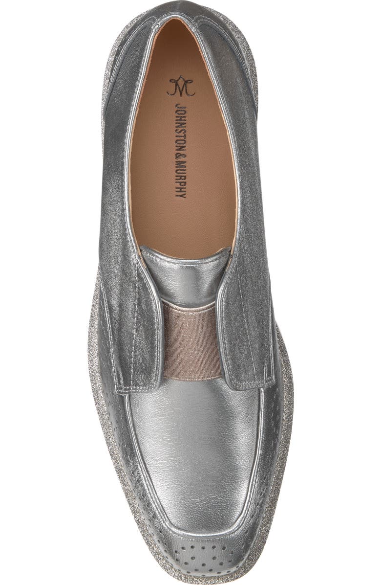 Johnston & Murphy Gracelyn Platform Wedge Derby, Alternate, color, Pewter Metallic Sheepskin