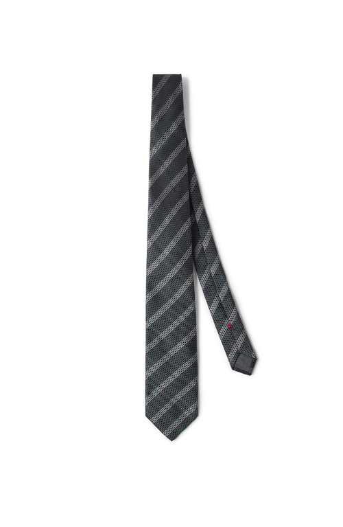 Brunello Cucinelli Striped Silk Tie