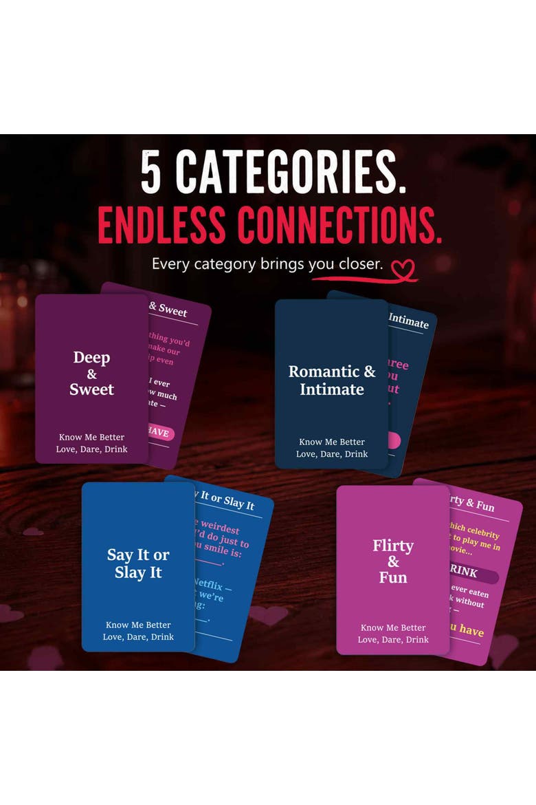 Couples Conversation & Date Night Card Games Set, Alternate, color, Love Drink