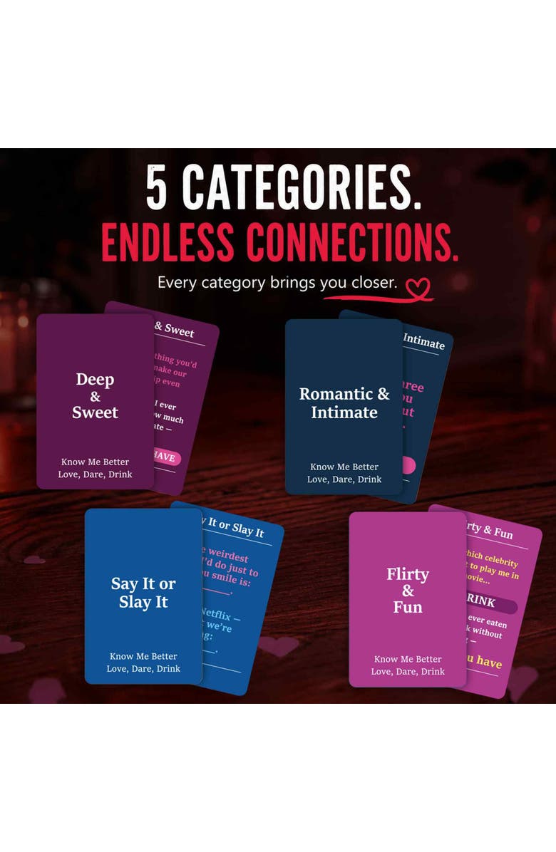 Quokka Couples Conversation & Date Night Card Games Set, Alternate, color, Love Drink