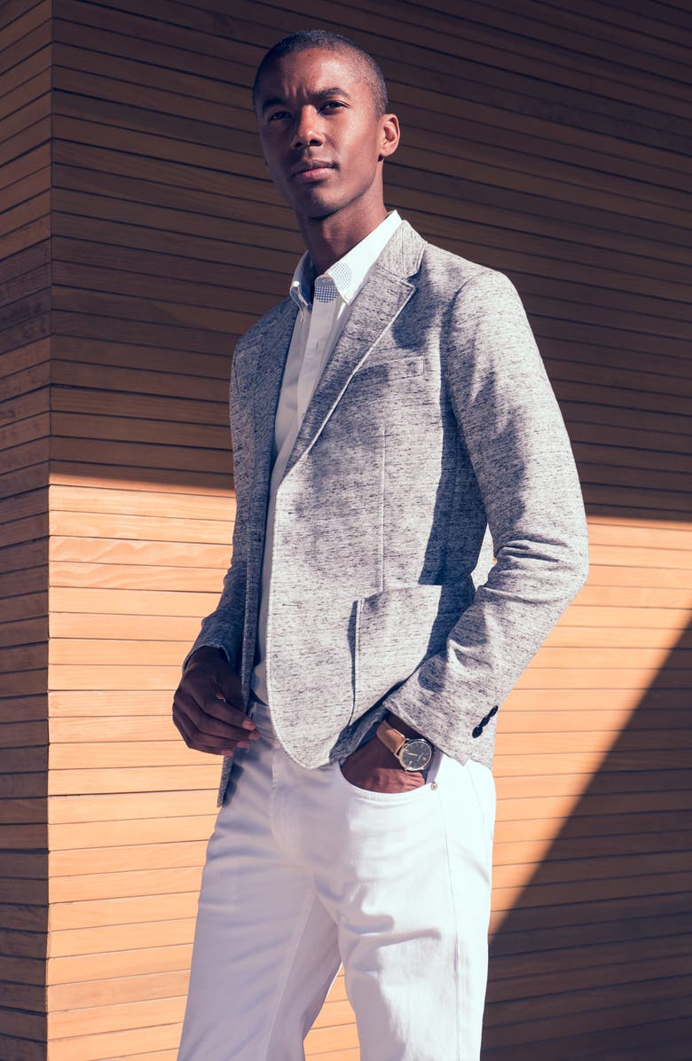 AG Tellis Sueded Stretch Sateen Slim Leg Pants, Alternate, color, Sulfur Fade To Graye