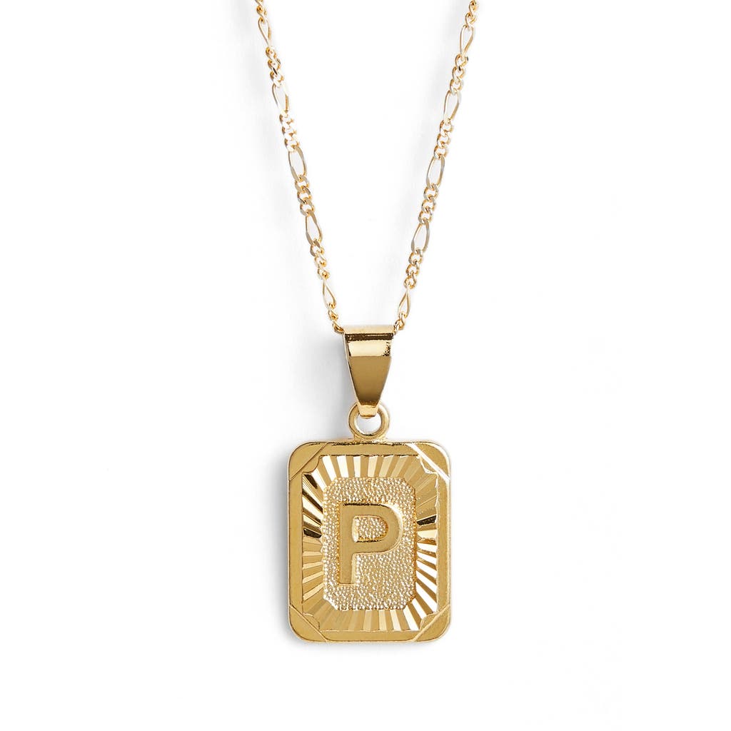 Bracha Initial Pendant Necklace In Gold-p