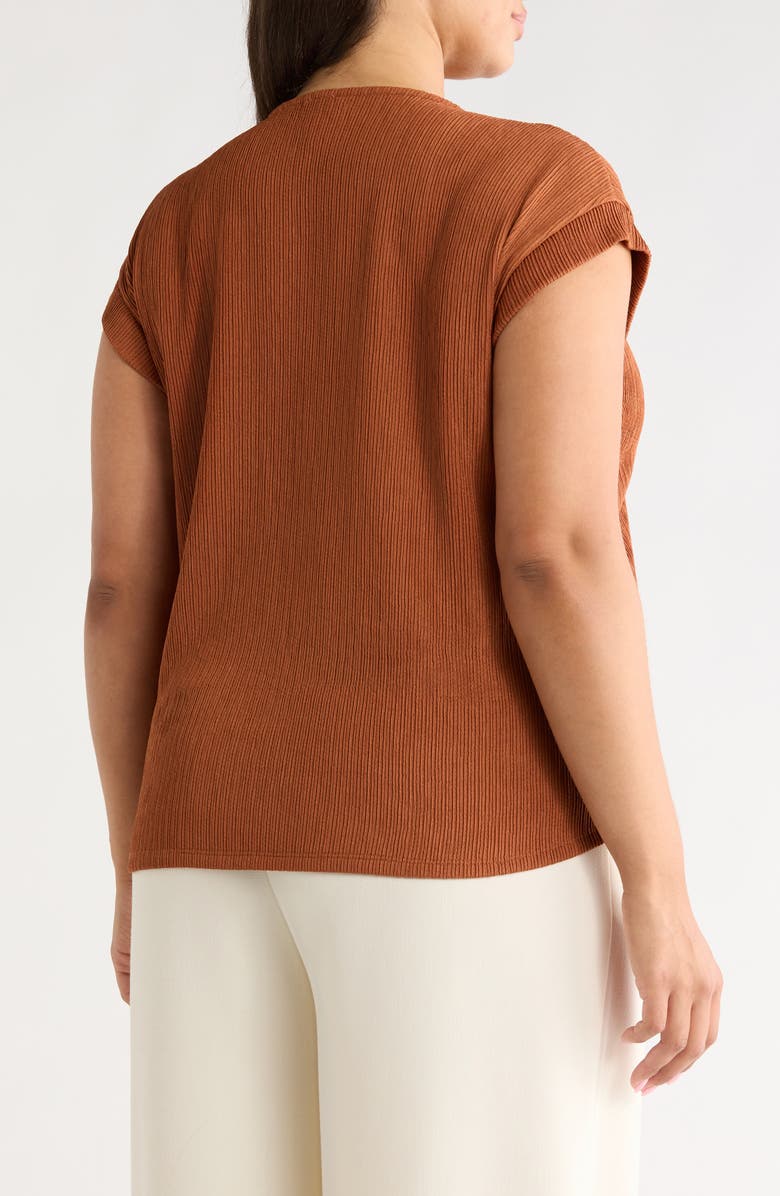 Anne Klein Crinkle Top, Alternate, color, Cedar Spice