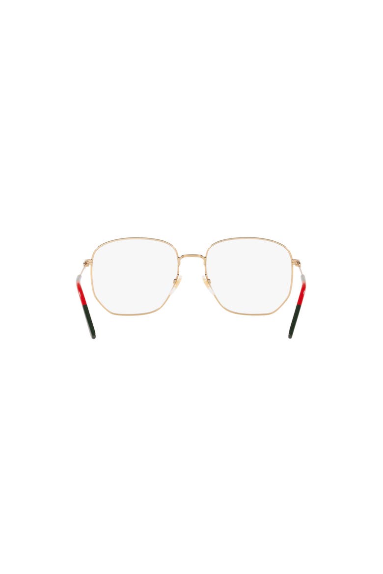 56mm Rectangle optical glasses, Alternate, color, Gold/ Black